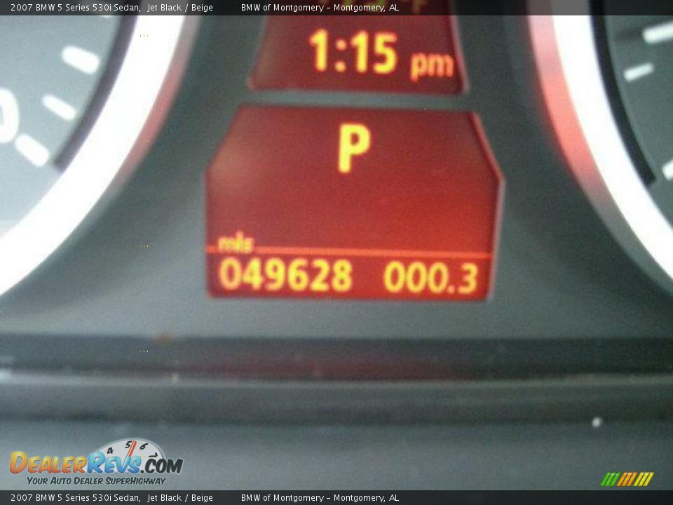 2007 BMW 5 Series 530i Sedan Jet Black / Beige Photo #12