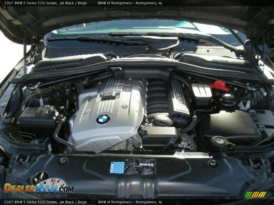 2007 BMW 5 Series 530i Sedan Jet Black / Beige Photo #13