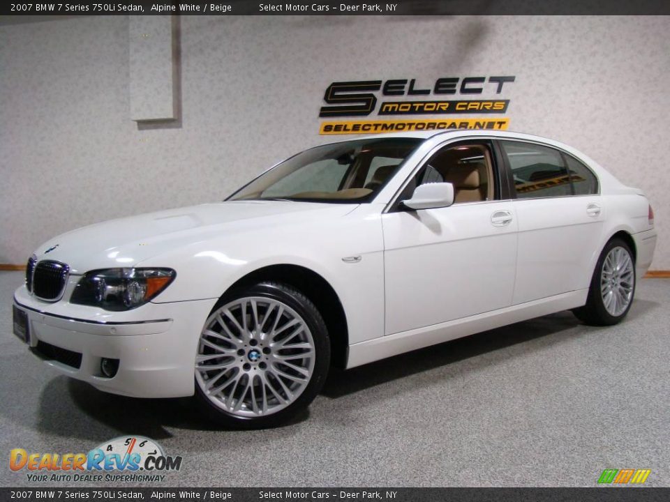 2007 BMW 7 Series 750Li Sedan Alpine White / Beige Photo #1
