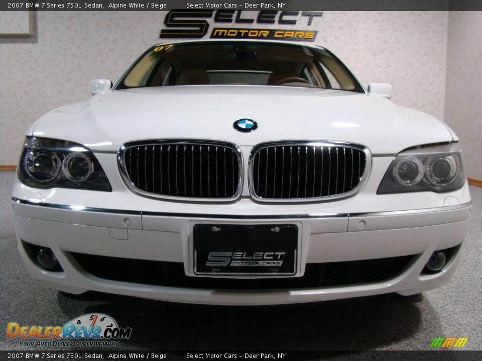2007 BMW 7 Series 750Li Sedan Alpine White / Beige Photo #2