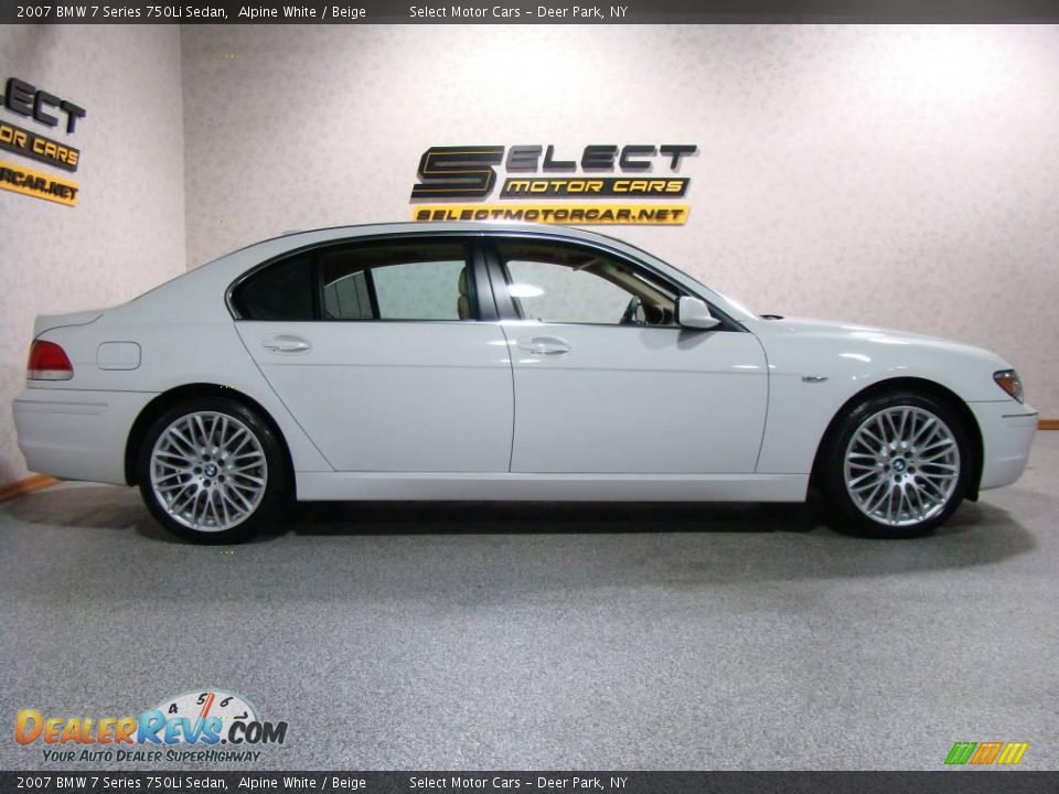 2007 BMW 7 Series 750Li Sedan Alpine White / Beige Photo #4