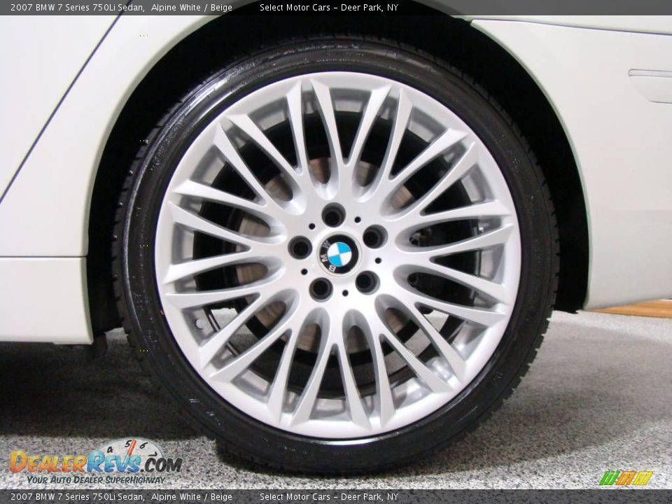 2007 BMW 7 Series 750Li Sedan Alpine White / Beige Photo #6