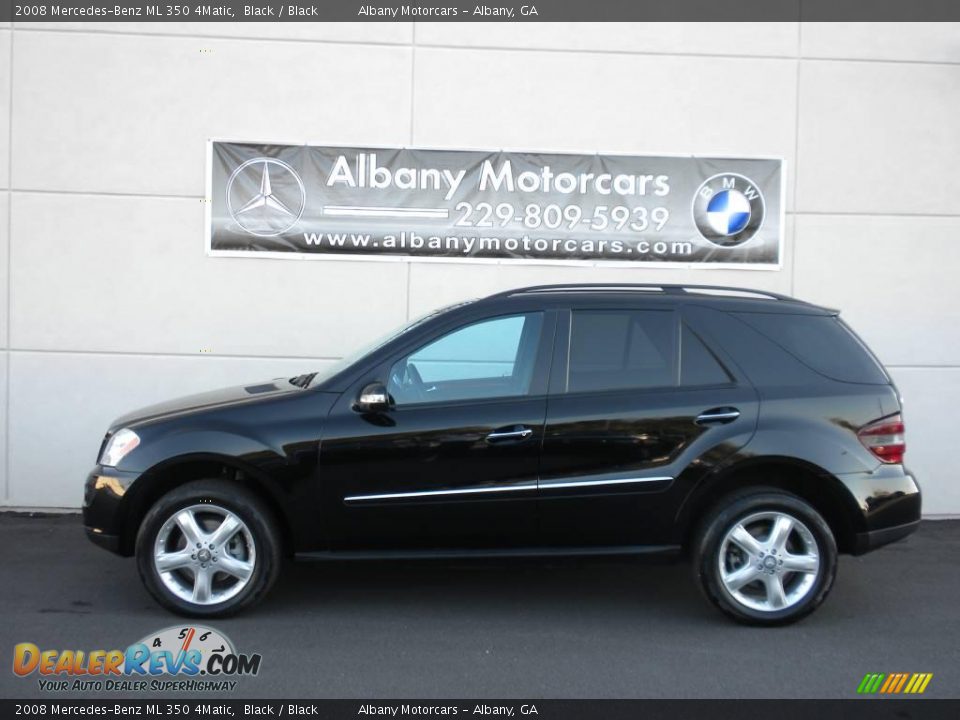 2008 Mercedes-Benz ML 350 4Matic Black / Black Photo #1