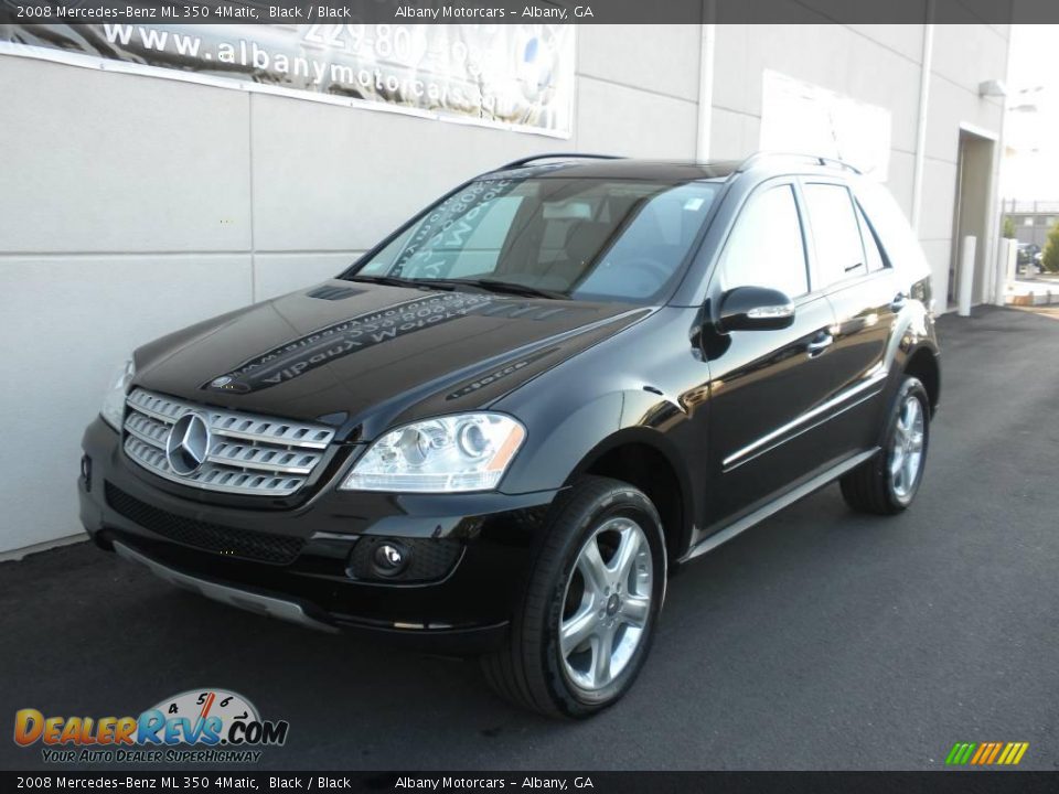 2008 Mercedes-Benz ML 350 4Matic Black / Black Photo #2