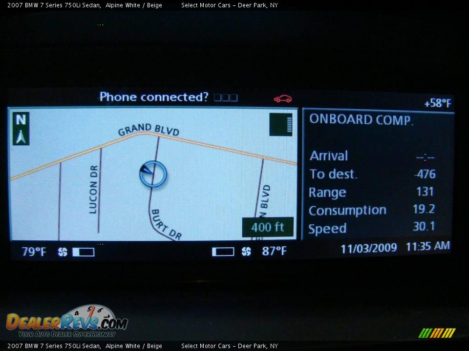 2007 BMW 7 Series 750Li Sedan Alpine White / Beige Photo #10