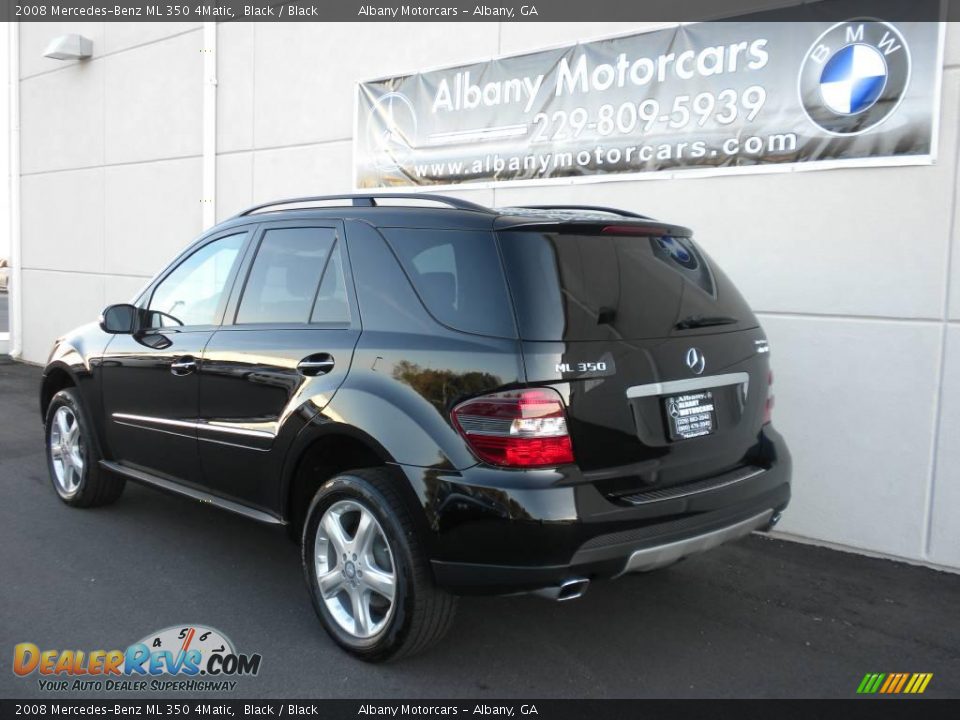 2008 Mercedes-Benz ML 350 4Matic Black / Black Photo #3
