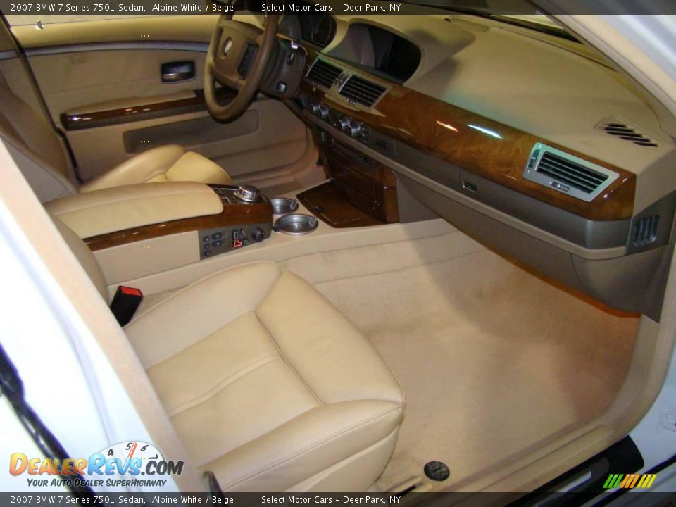 2007 BMW 7 Series 750Li Sedan Alpine White / Beige Photo #11
