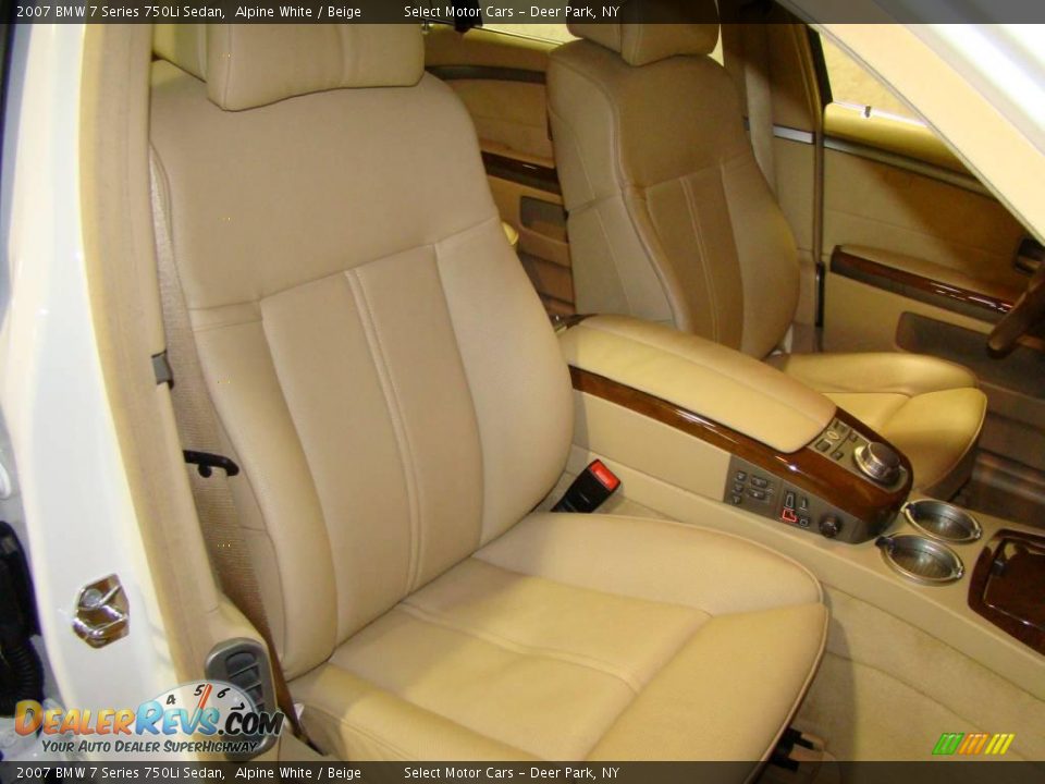 2007 BMW 7 Series 750Li Sedan Alpine White / Beige Photo #12