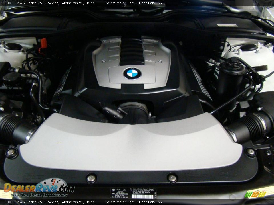 2007 BMW 7 Series 750Li Sedan Alpine White / Beige Photo #14