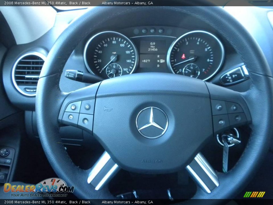 2008 Mercedes-Benz ML 350 4Matic Black / Black Photo #16