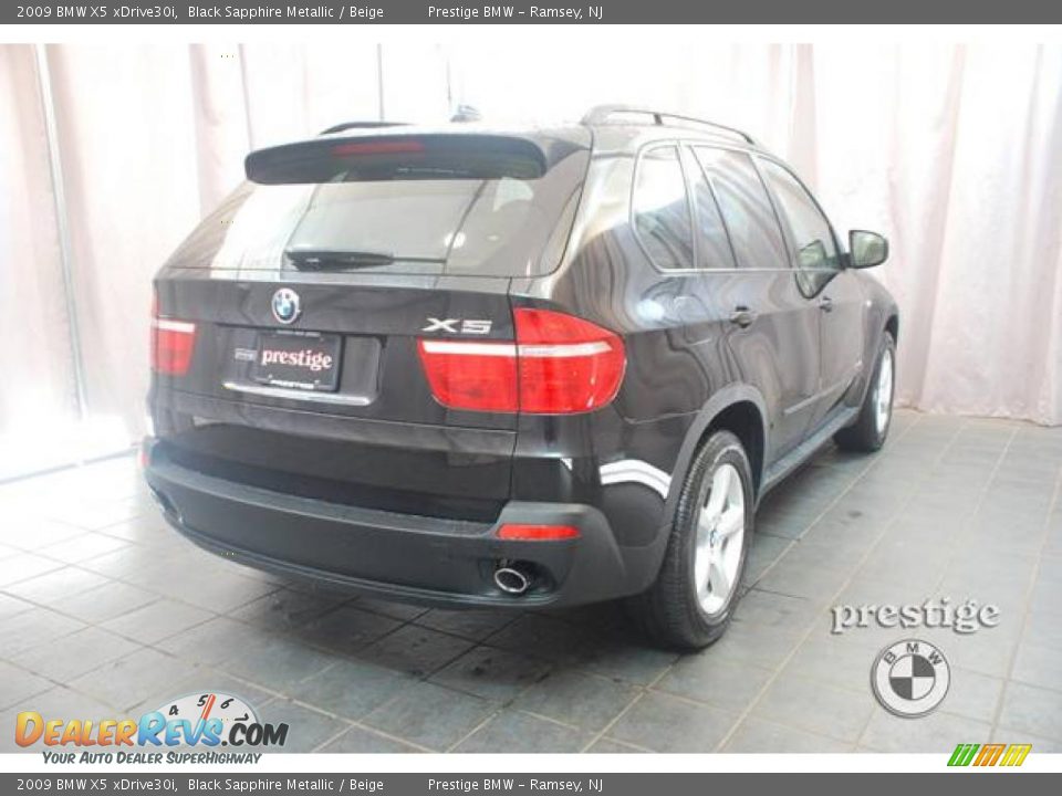 2009 BMW X5 xDrive30i Black Sapphire Metallic / Beige Photo #2