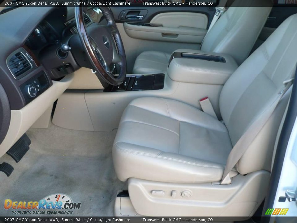 2007 GMC Yukon Denali AWD Summit White / Cocoa/Light Cashmere Photo #10