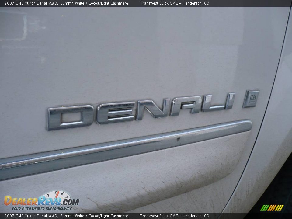 2007 GMC Yukon Denali AWD Summit White / Cocoa/Light Cashmere Photo #15