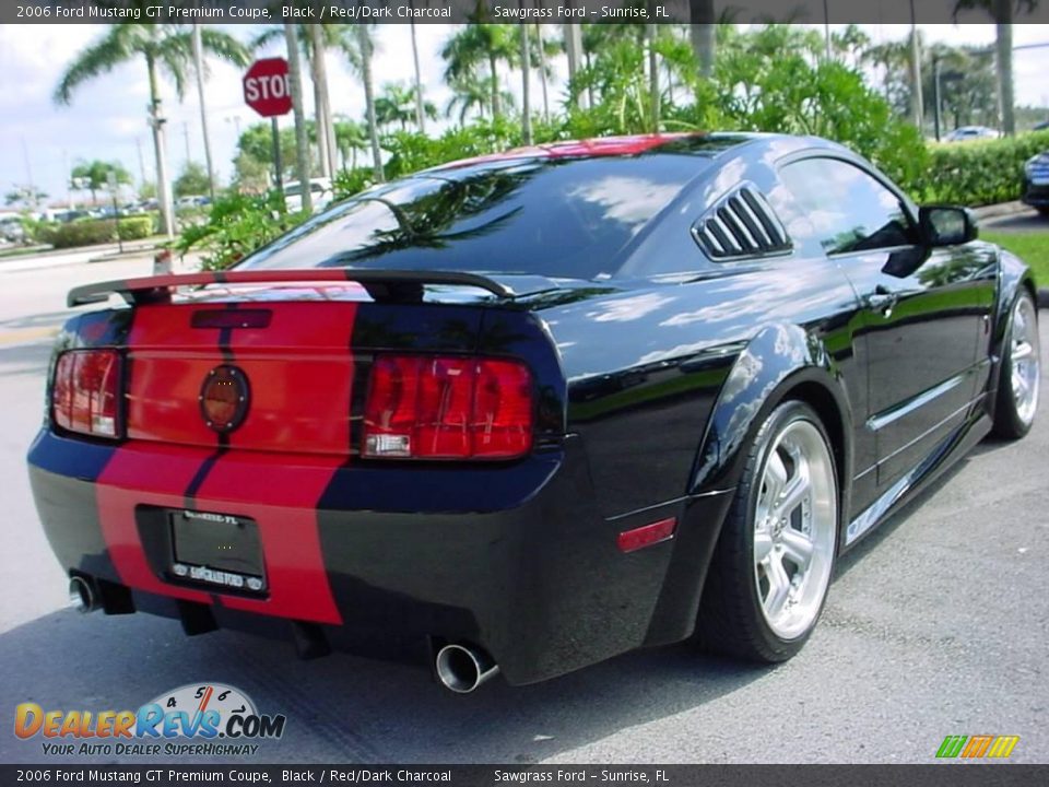 2006 Ford Mustang GT Premium Coupe Black / Red/Dark Charcoal Photo #3