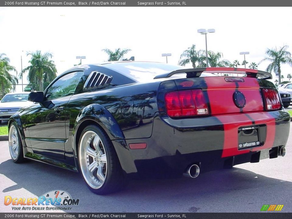 2006 Ford Mustang GT Premium Coupe Black / Red/Dark Charcoal Photo #7