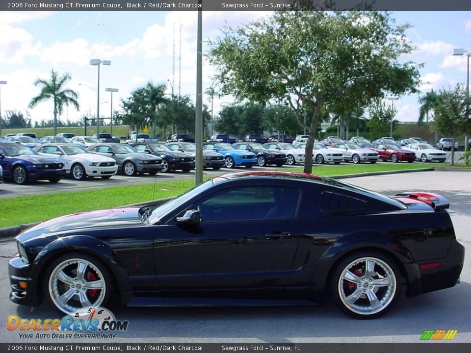 2006 Ford Mustang GT Premium Coupe Black / Red/Dark Charcoal Photo #8