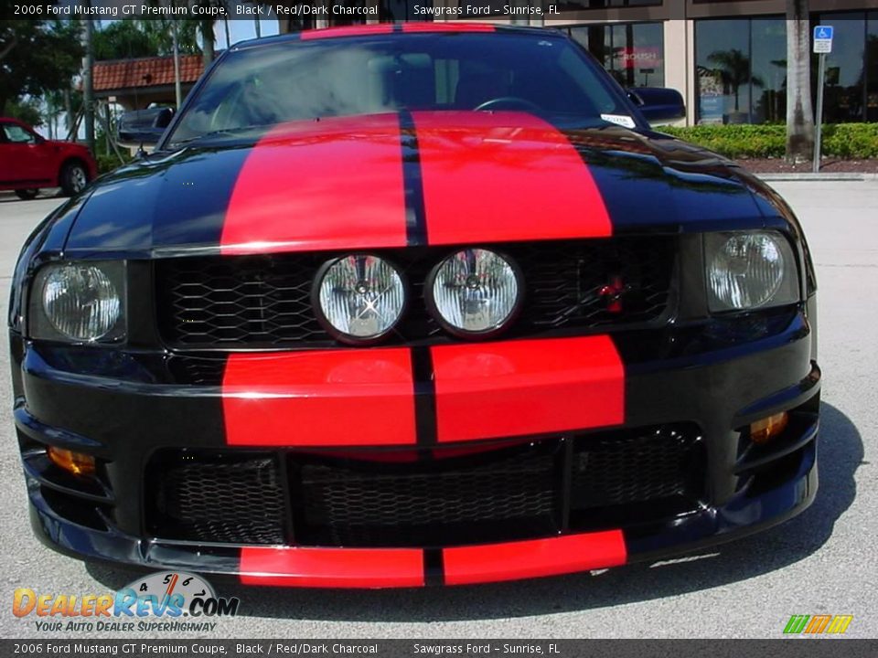 2006 Ford Mustang GT Premium Coupe Black / Red/Dark Charcoal Photo #10