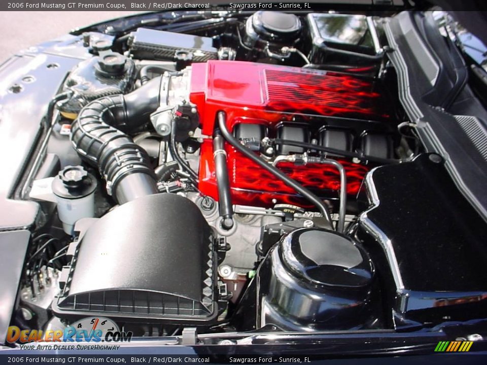 2006 Ford Mustang GT Premium Coupe Black / Red/Dark Charcoal Photo #15