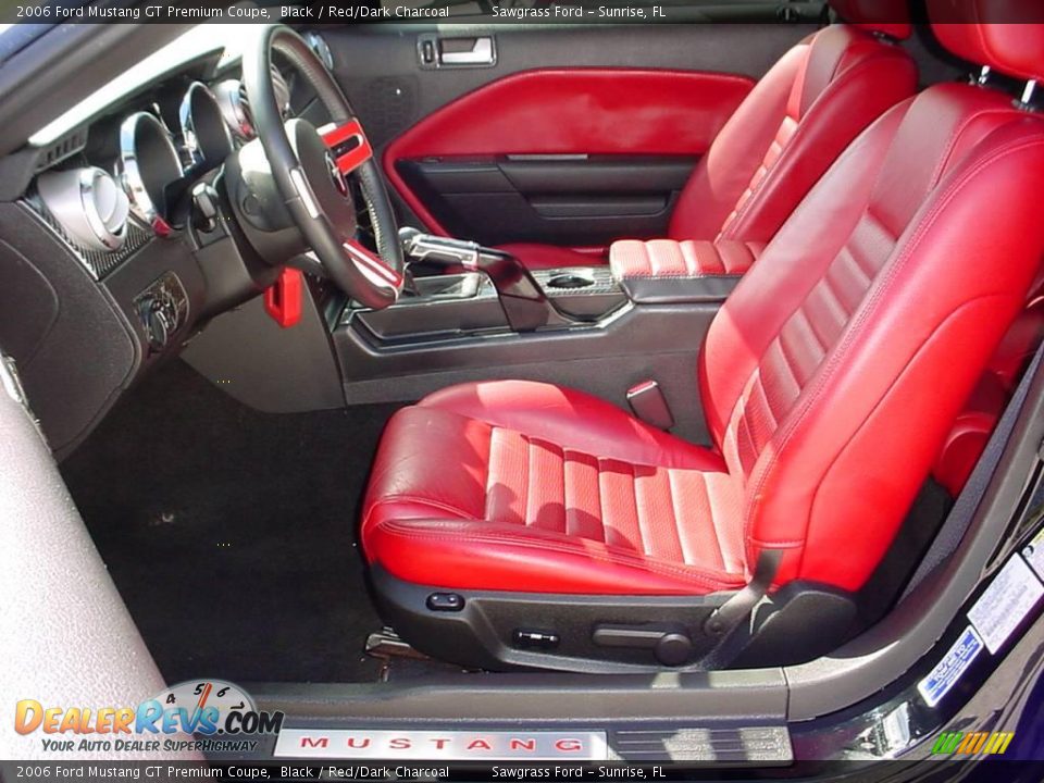 2006 Ford Mustang GT Premium Coupe Black / Red/Dark Charcoal Photo #19