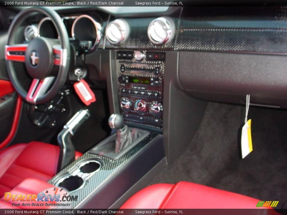 2006 Ford Mustang GT Premium Coupe Black / Red/Dark Charcoal Photo #26