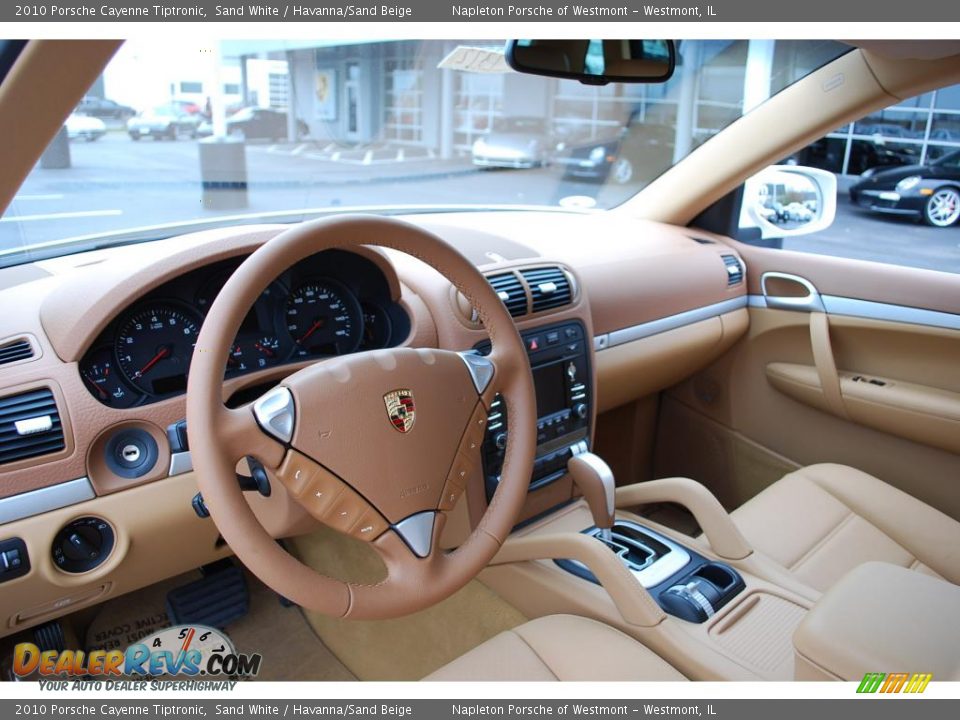 2010 Porsche Cayenne Tiptronic Sand White / Havanna/Sand Beige Photo #10