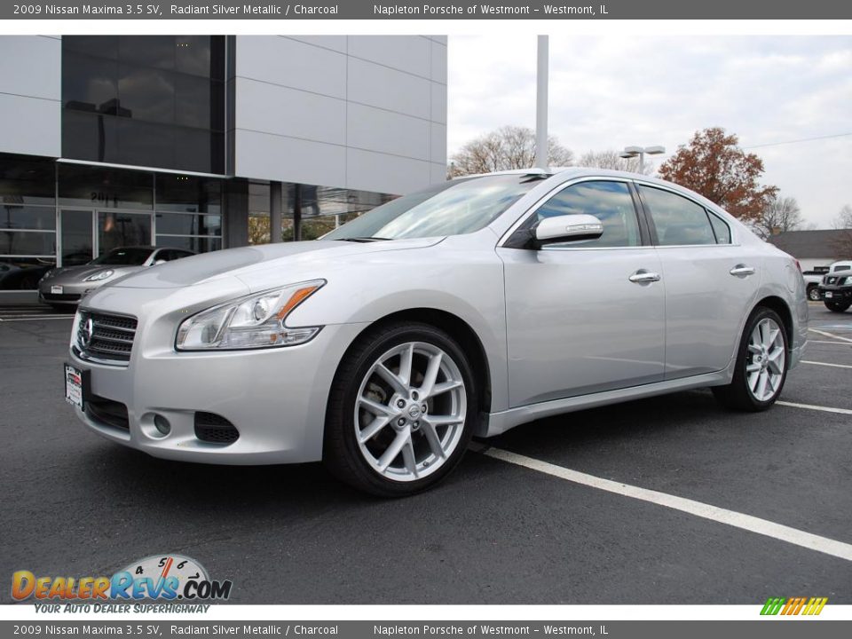2009 Nissan Maxima 3.5 SV Radiant Silver Metallic / Charcoal Photo #1