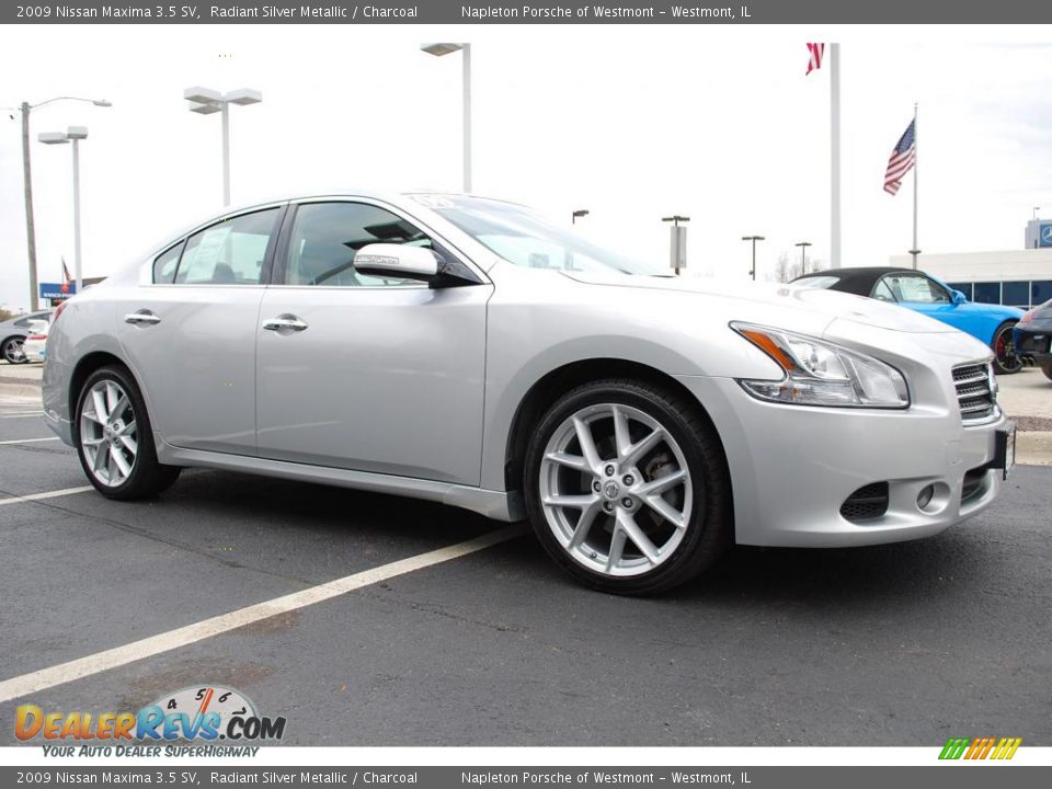 2009 Nissan Maxima 3.5 SV Radiant Silver Metallic / Charcoal Photo #3