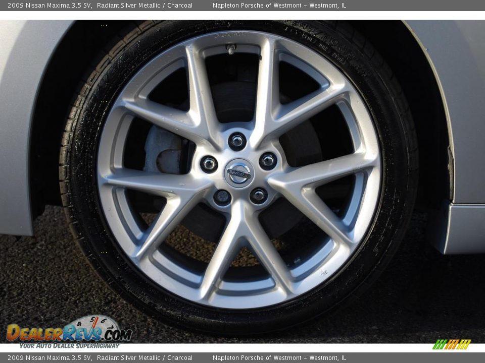 2009 Nissan Maxima 3.5 SV Radiant Silver Metallic / Charcoal Photo #9