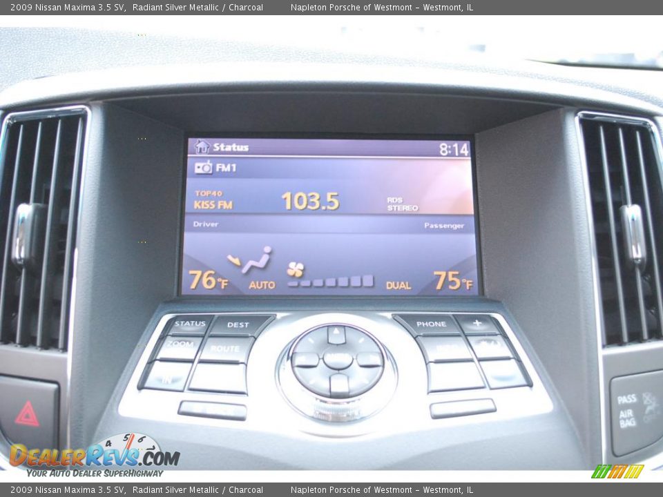 2009 Nissan Maxima 3.5 SV Radiant Silver Metallic / Charcoal Photo #13