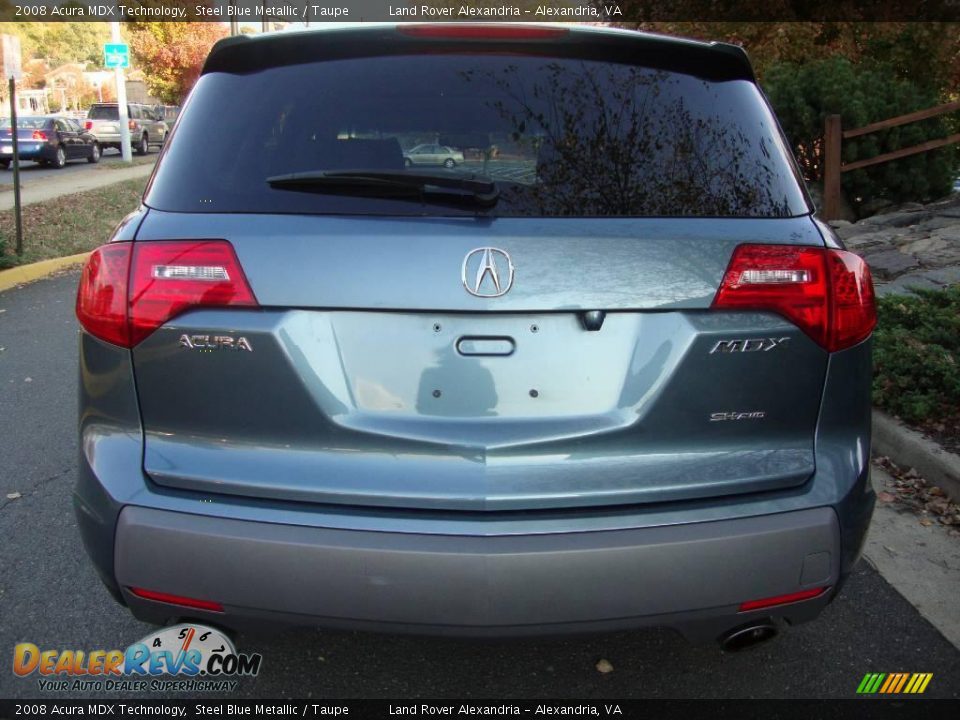 2008 Acura MDX Technology Steel Blue Metallic / Taupe Photo #3
