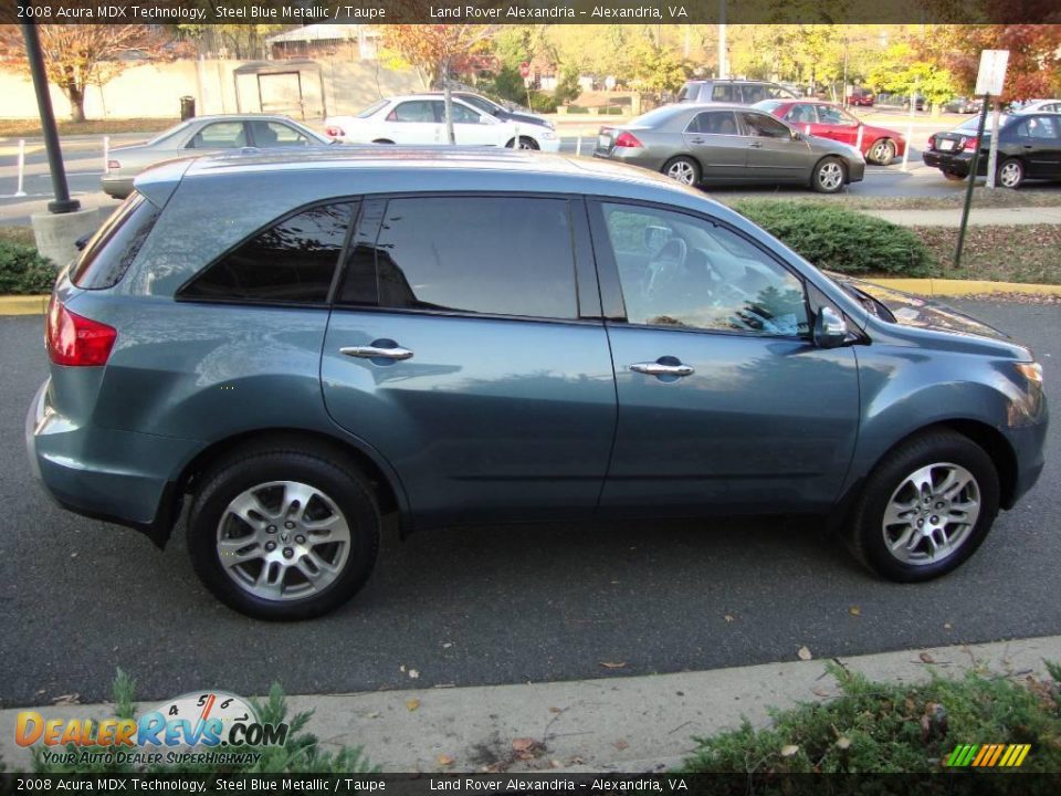 2008 Acura MDX Technology Steel Blue Metallic / Taupe Photo #4