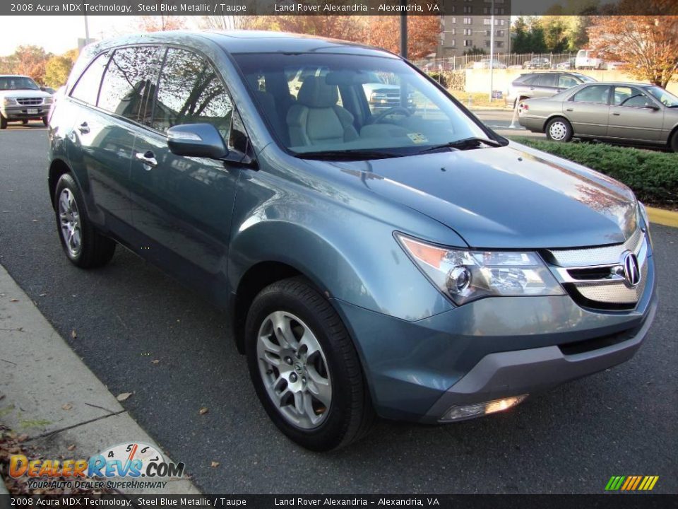 2008 Acura MDX Technology Steel Blue Metallic / Taupe Photo #5