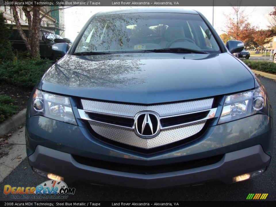 2008 Acura MDX Technology Steel Blue Metallic / Taupe Photo #6