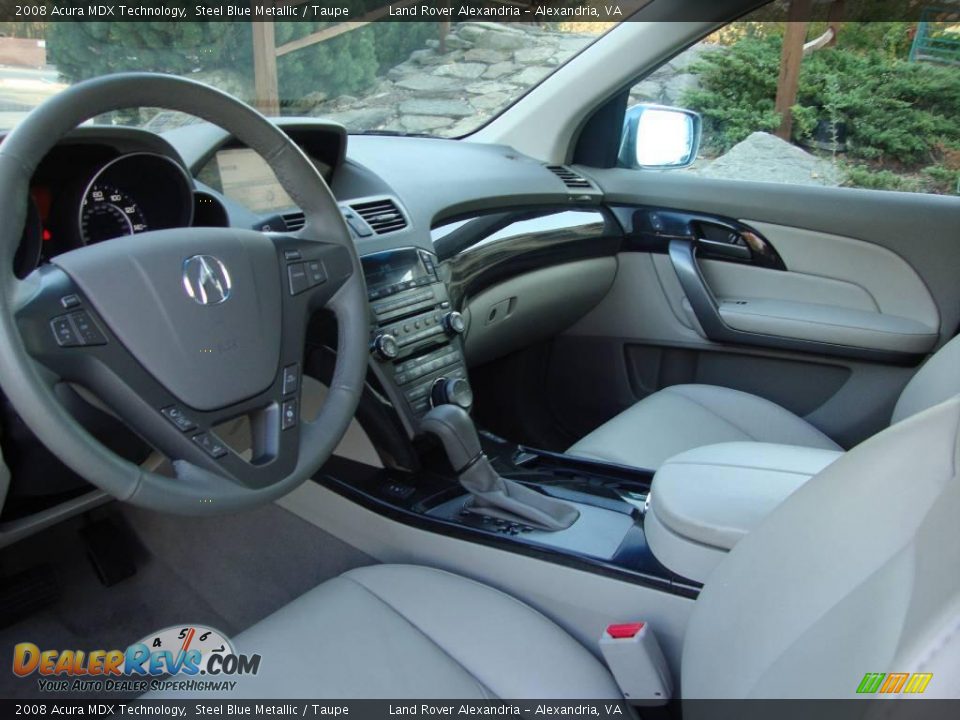 2008 Acura MDX Technology Steel Blue Metallic / Taupe Photo #8