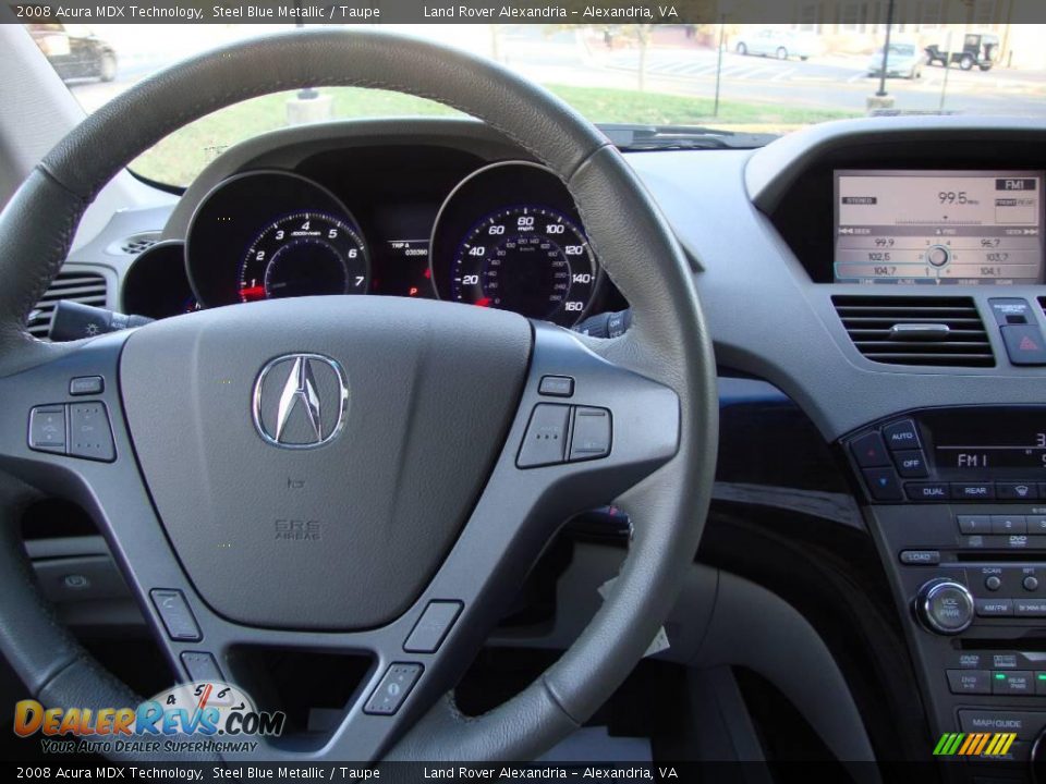 2008 Acura MDX Technology Steel Blue Metallic / Taupe Photo #9
