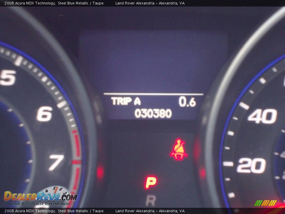 2008 Acura MDX Technology Steel Blue Metallic / Taupe Photo #10