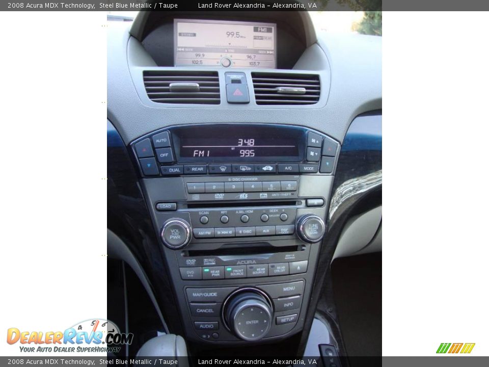2008 Acura MDX Technology Steel Blue Metallic / Taupe Photo #11