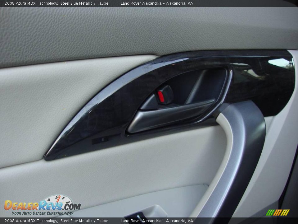 2008 Acura MDX Technology Steel Blue Metallic / Taupe Photo #14