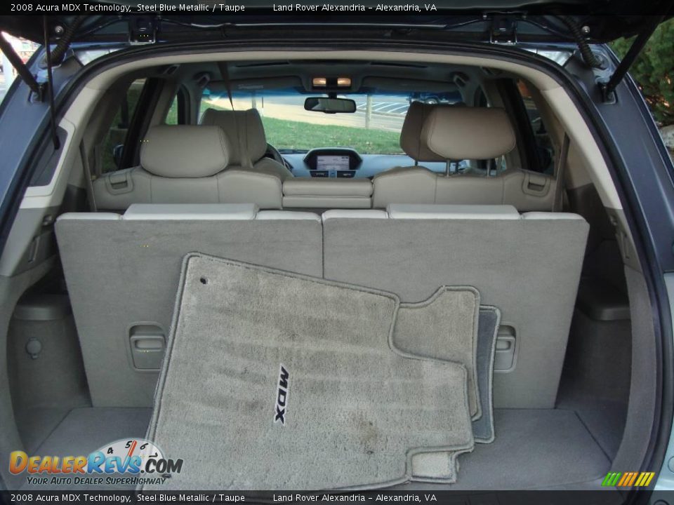 2008 Acura MDX Technology Steel Blue Metallic / Taupe Photo #17
