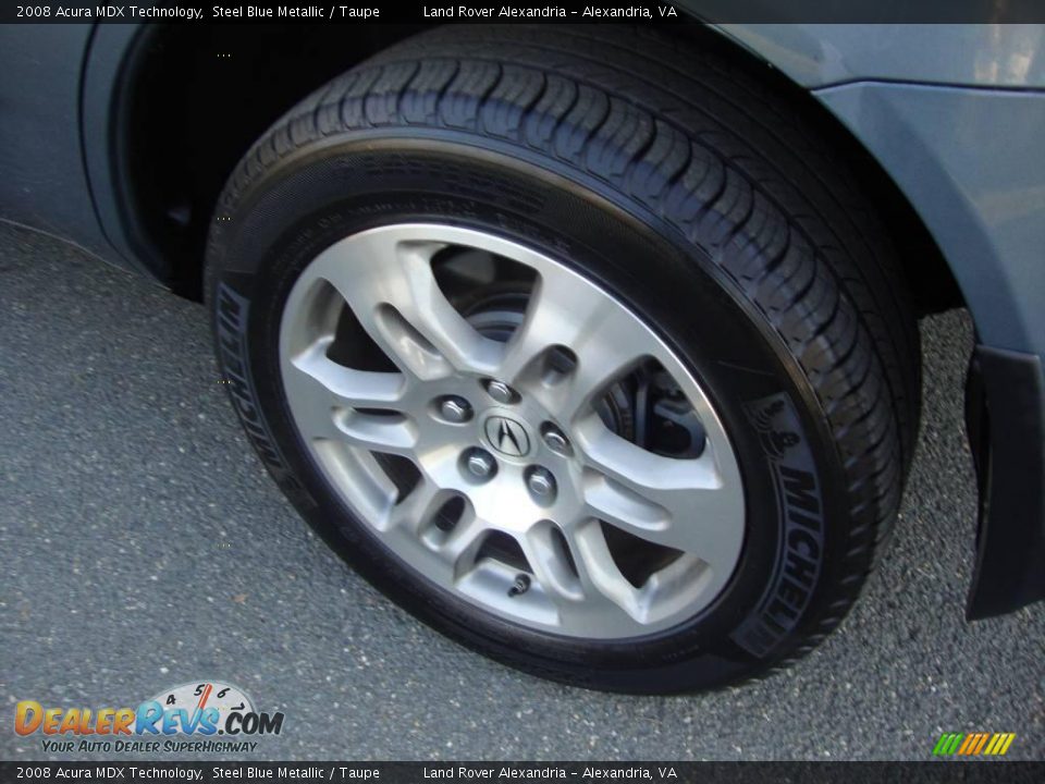 2008 Acura MDX Technology Steel Blue Metallic / Taupe Photo #19