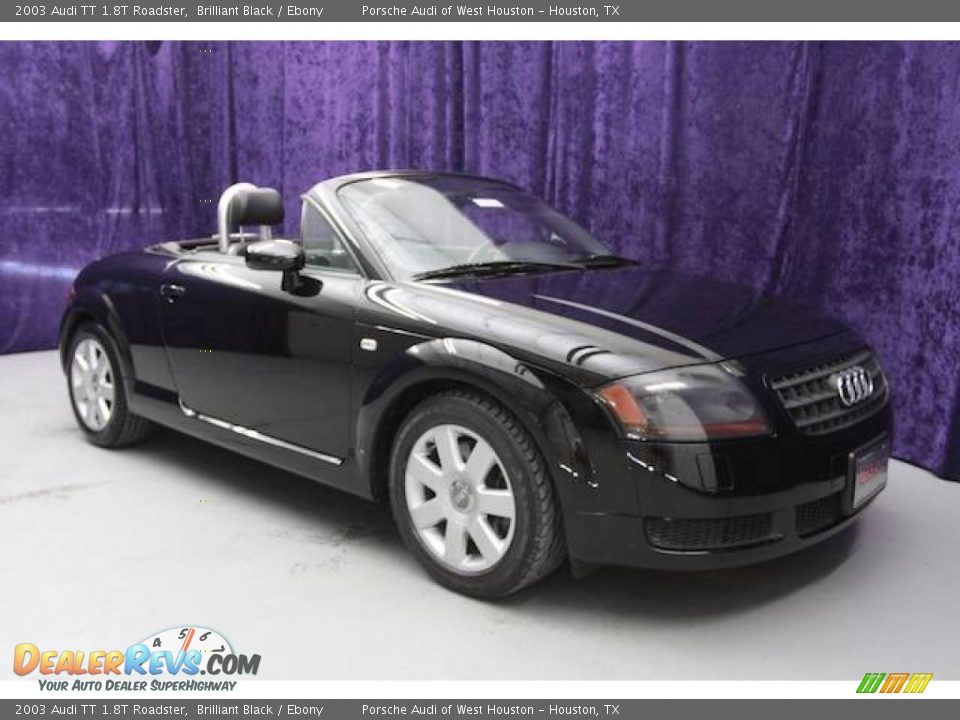 2003 Audi TT 1.8T Roadster Brilliant Black / Ebony Photo #1