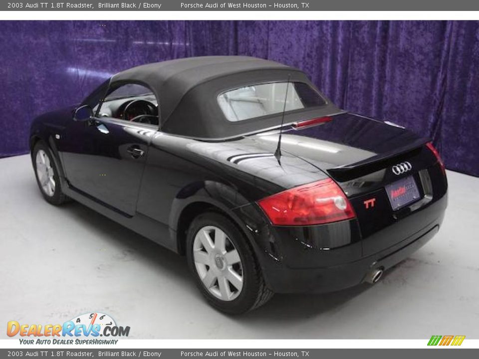 2003 Audi TT 1.8T Roadster Brilliant Black / Ebony Photo #2