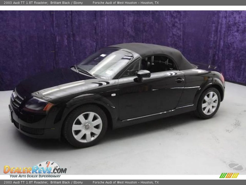 2003 Audi TT 1.8T Roadster Brilliant Black / Ebony Photo #3