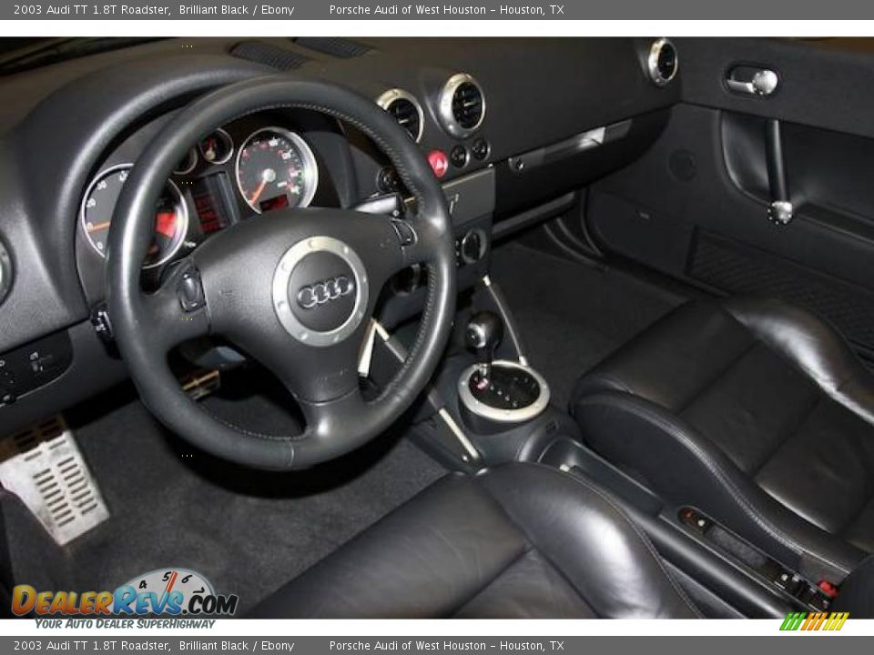 2003 Audi TT 1.8T Roadster Brilliant Black / Ebony Photo #16