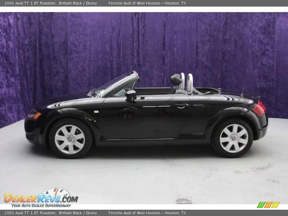 2003 Audi TT 1.8T Roadster Brilliant Black / Ebony Photo #25