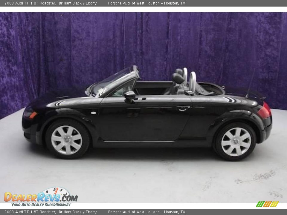 2003 Audi TT 1.8T Roadster Brilliant Black / Ebony Photo #26