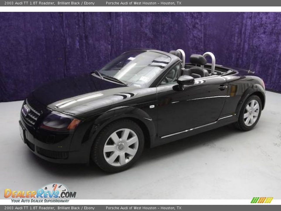 2003 Audi TT 1.8T Roadster Brilliant Black / Ebony Photo #27