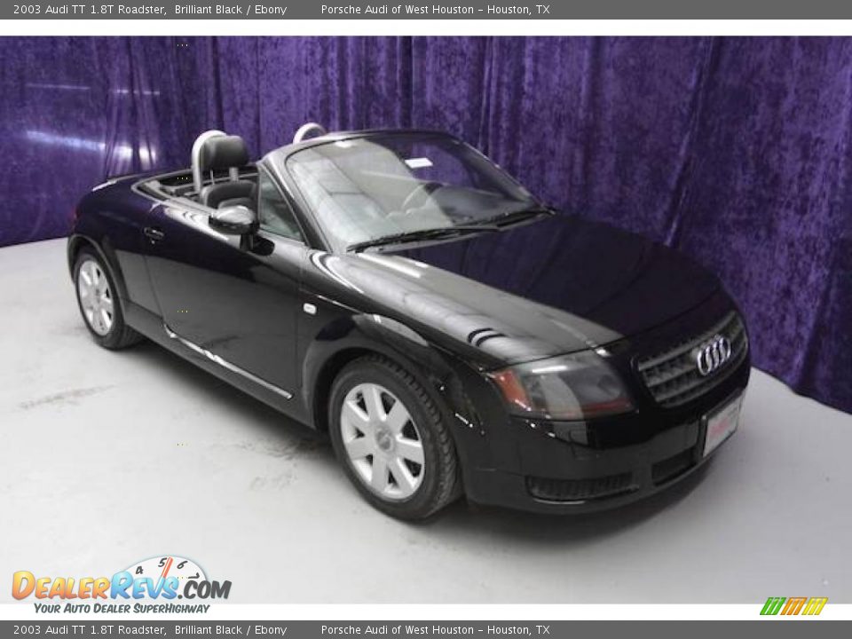 2003 Audi TT 1.8T Roadster Brilliant Black / Ebony Photo #29