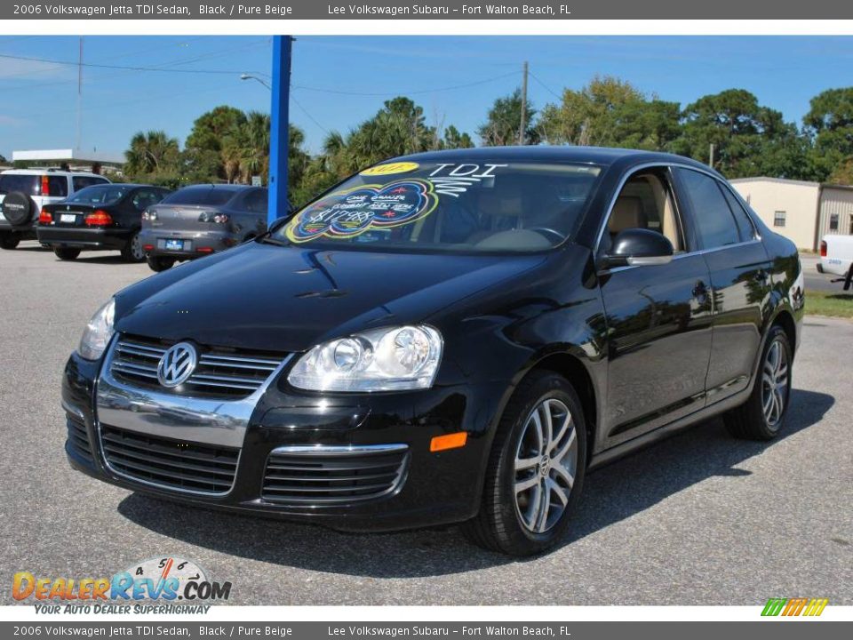 2006 Volkswagen Jetta TDI Sedan Black / Pure Beige Photo #1
