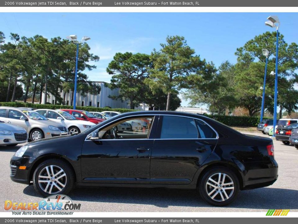 2006 Volkswagen Jetta TDI Sedan Black / Pure Beige Photo #2